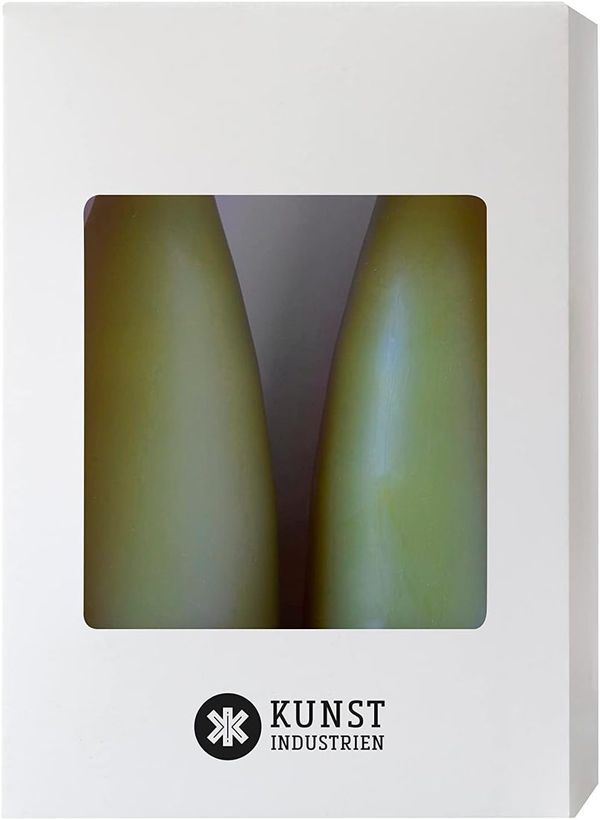 Kunstindustrien Stumpenkerzen Olive, 2 Stück — Ansicht 2