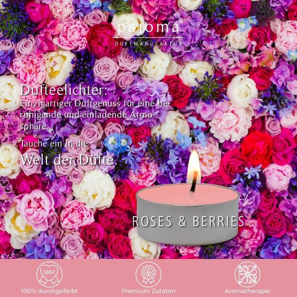 pajoma Duft-Teelichte Roses & Berries, 30 Stück — Ansicht 2