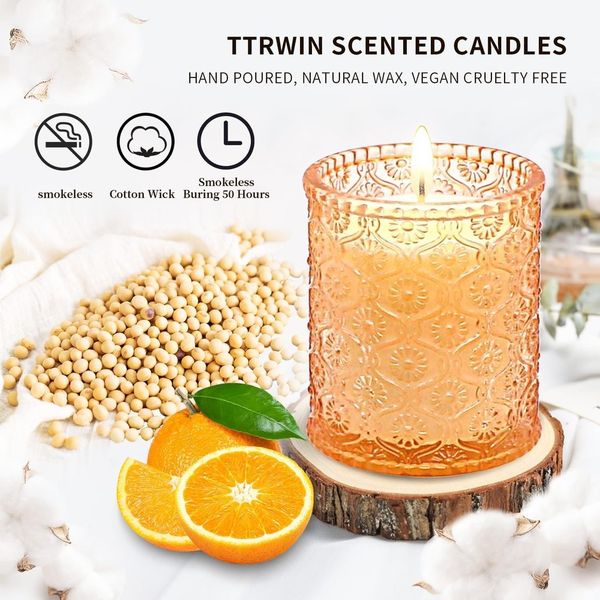 TTRWIN Duftkerze Orange im Glas, 200 g — Ansicht 3