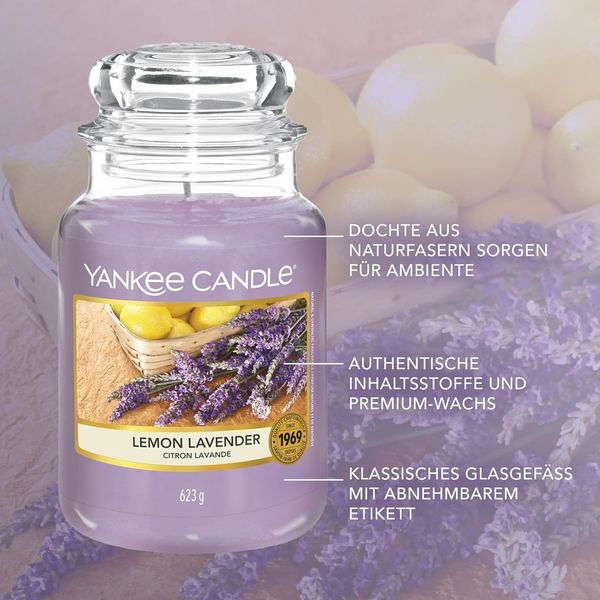 Yankee Candle Lemon Lavender, großes Glas — Ansicht 5